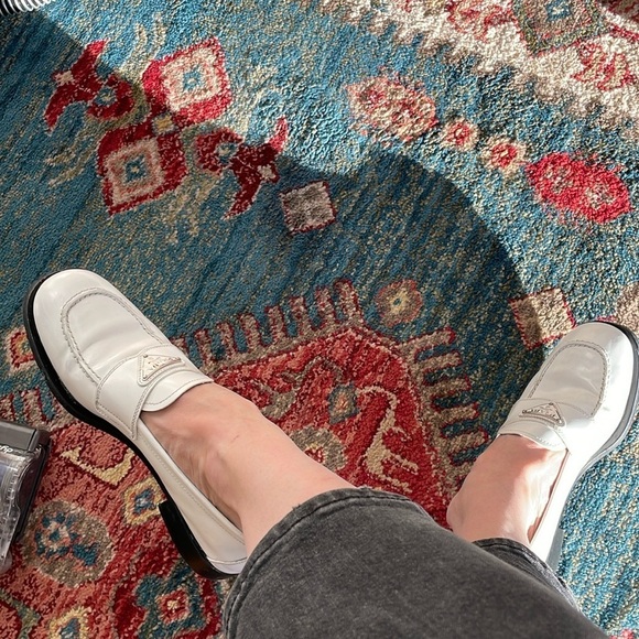 Authentic vintage PRADA chunky triangle logo shoes slip on loafers size 39 8.5 9 - Picture 5 of 15